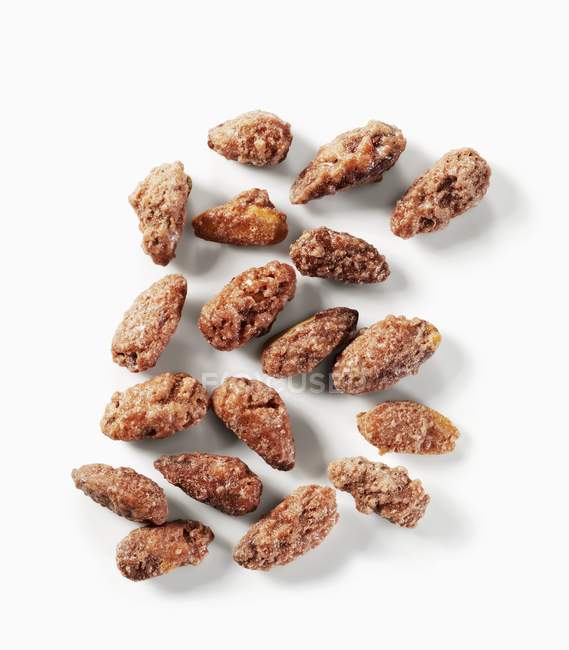 Roasted brown almonds — Stock Photo