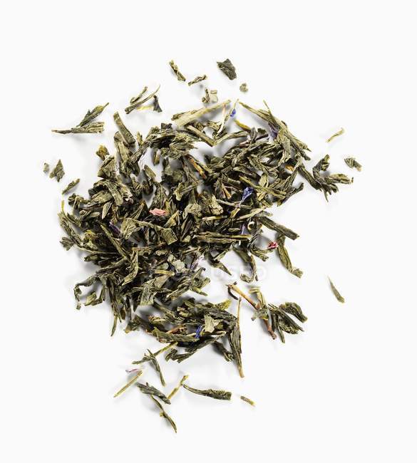 Green tea leaves — Stock Photo