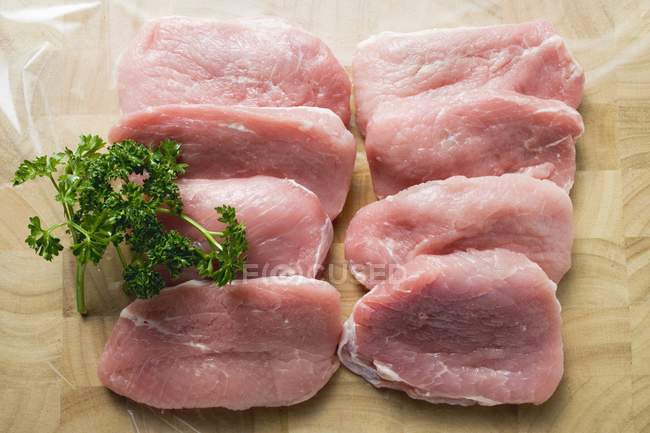 Bifes de carne de porco — Fotografia de Stock