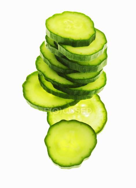 Stack of cucumber slices — Stock Photo