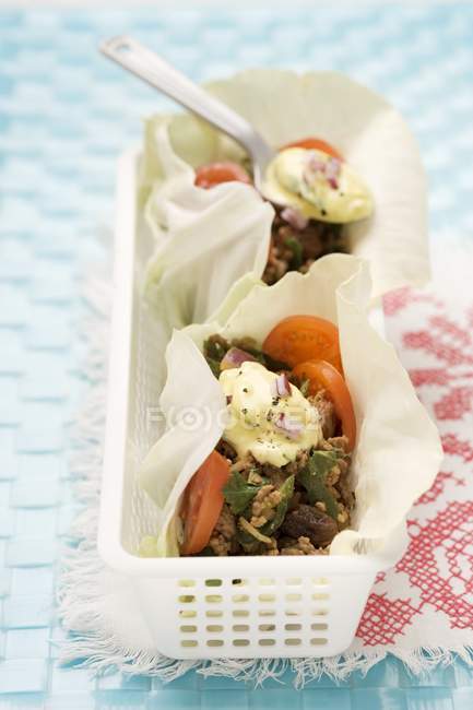 Serbian white cabbage wraps — Stock Photo