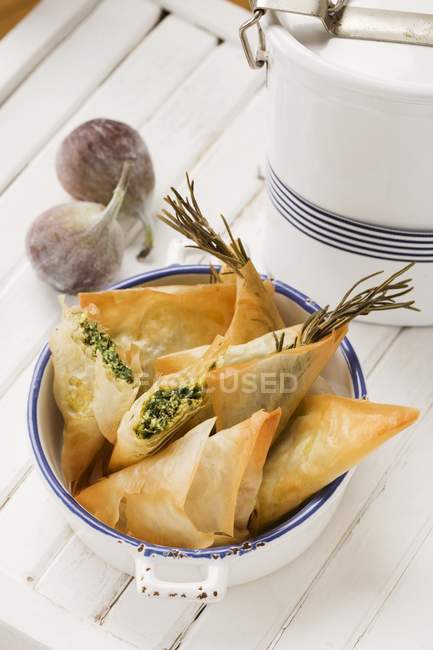 Feta-spinach and — Stock Photo