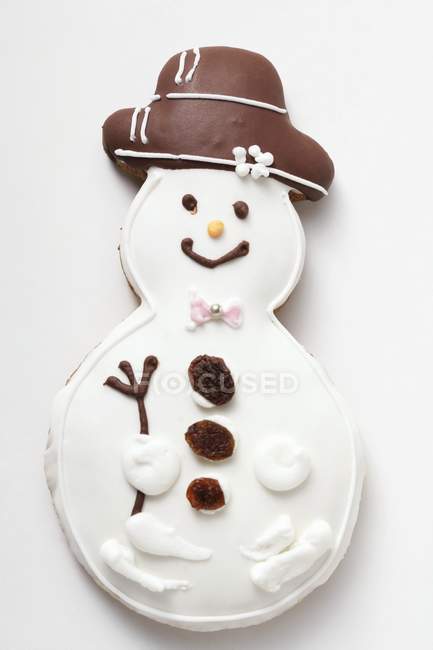 Iced gingerbread snowman — Stock Photo