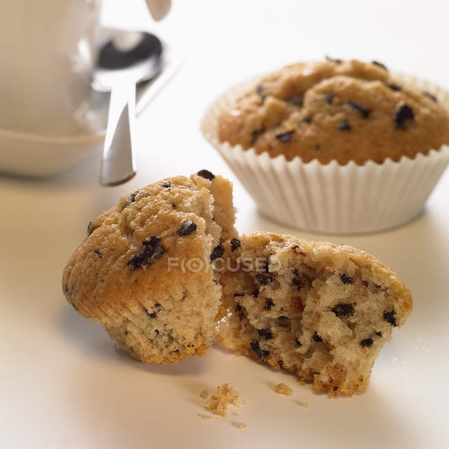 Muffin aux pépites de chocolat — Photo de stock