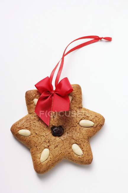 Gingerbread star on white — Stock Photo
