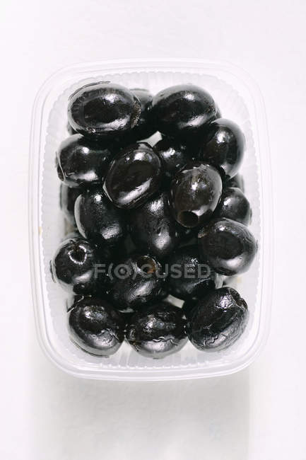 Entkernte schwarze Oliven — Stockfoto