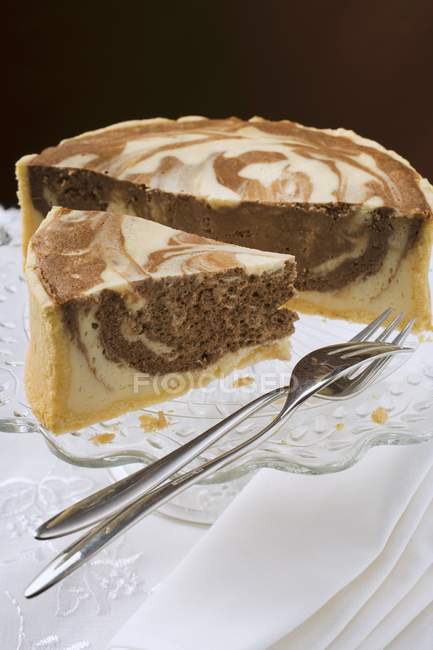 Cheesecake de mármore caseiro — Fotografia de Stock