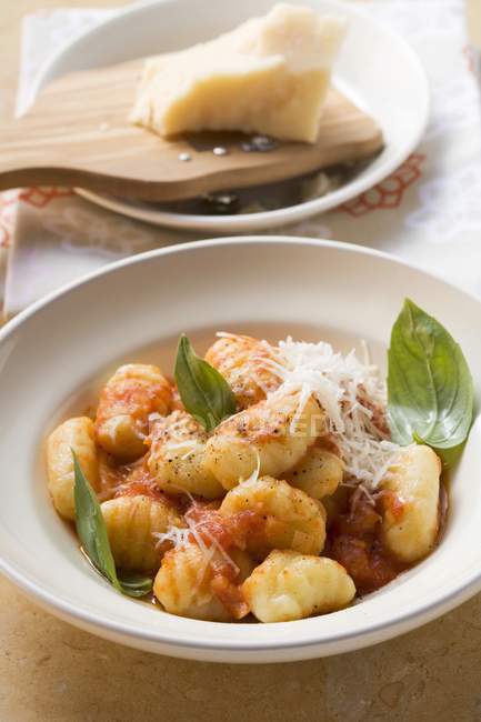 Gnocchi with tomato sauce — Stock Photo