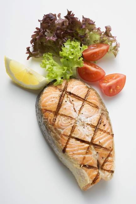 Grilled salmon cutlet — Stock Photo