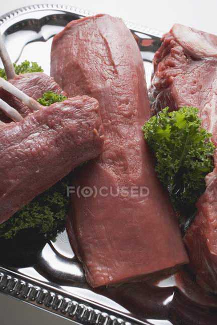 Various types of meat — Stock Photo