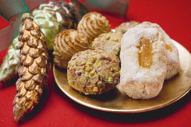 Biscoitos de amêndoa italianos variados — Fotografia de Stock