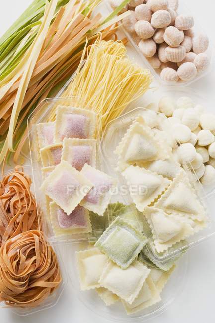 Diferentes variações de Pasta com nhoque — Fotografia de Stock