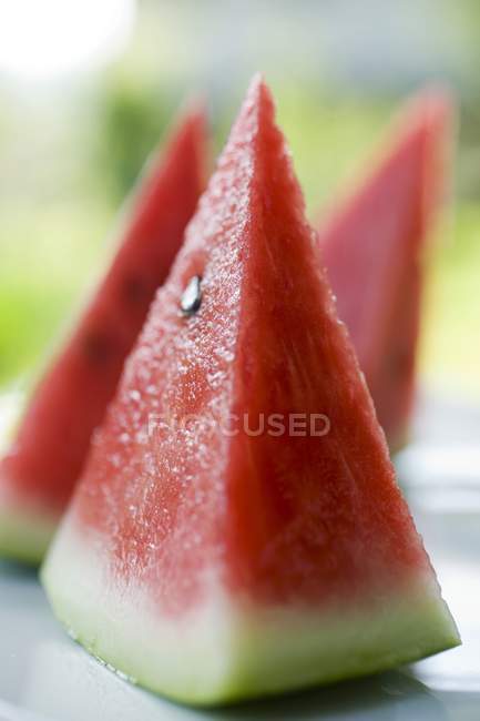 Cunei di anguria matura fresca — Foto stock
