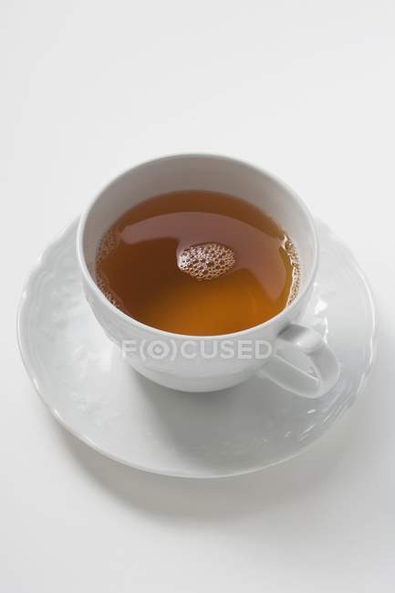 Thé en tasse blanche — Photo de stock