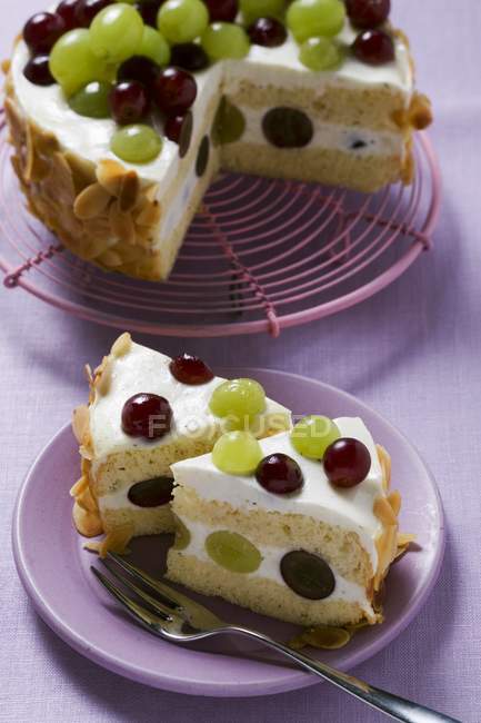 Gâteau au yaourt aux raisins — Photo de stock