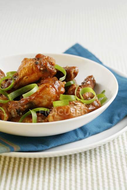 Sweet and sour chicken wings — Stock Photo