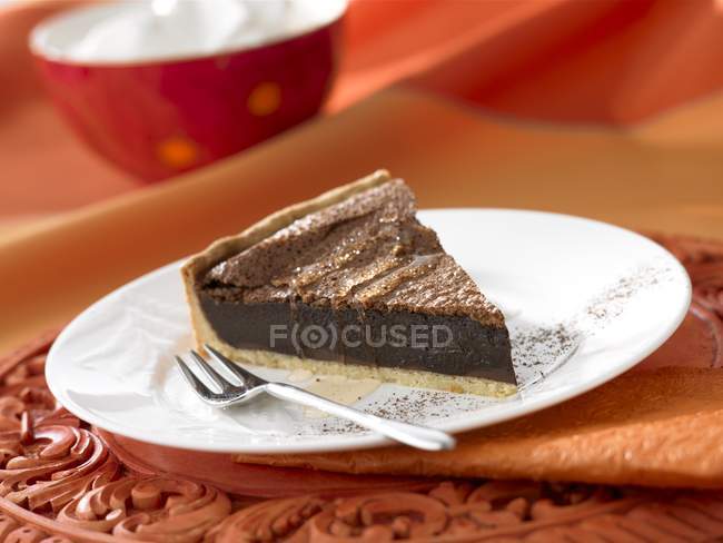 Pedazo de tarta de chocolate - foto de stock