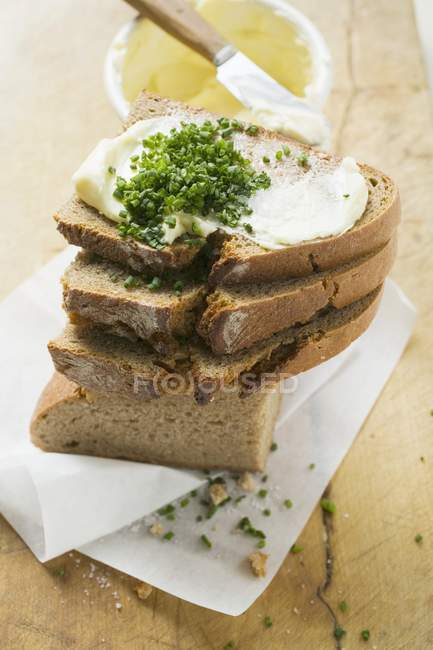 Several slices of bread — Stock Photo