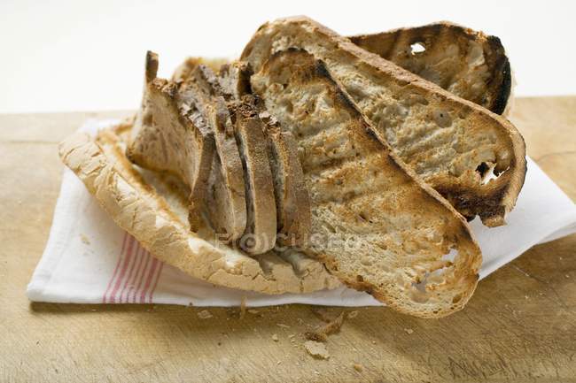 Slices of toasted bread — Stock Photo