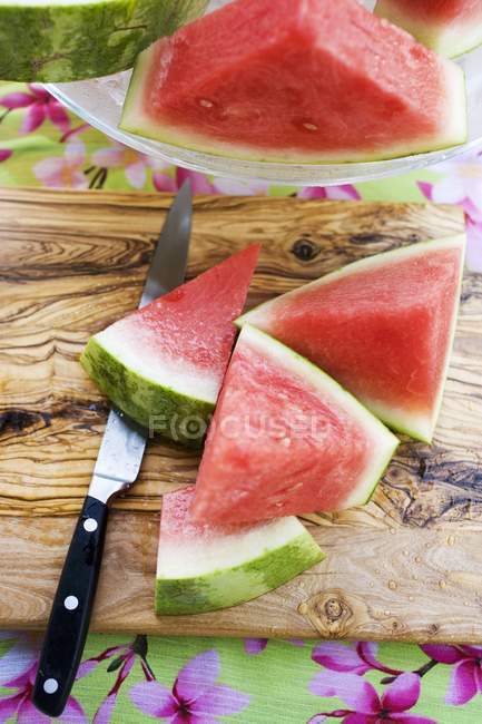 Frische reife Wassermelonenkeile — Stockfoto