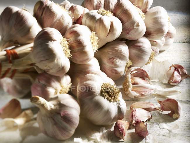 Dried Garlic braid — Stock Photo