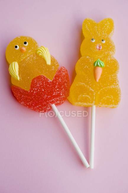 Jelly chick and Bunny — Stock Photo