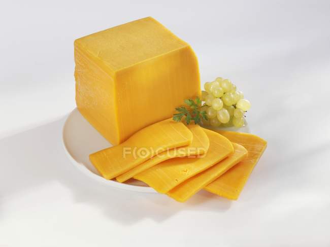 Red Leicester cheese — Stock Photo