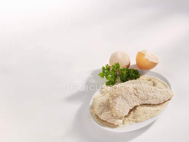 Wiener Schnitzel empanado - foto de stock