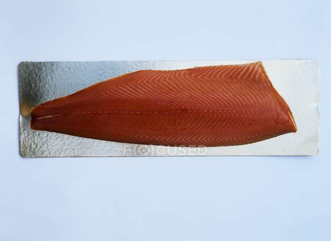 Filet de saumon fumé — Photo de stock