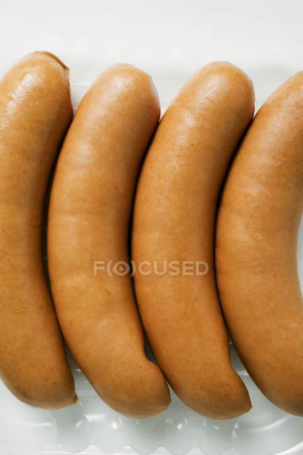 Bockwurst saucisses allemandes — Photo de stock