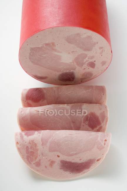 Salsicha de presunto Schinkenwurst — Fotografia de Stock