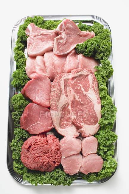 Différents types de viande — Photo de stock