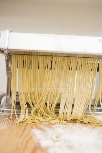 Homemade tagliatelle pasta — Stock Photo