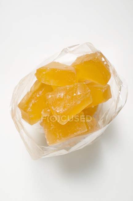 Candied pineapple chunks — Stock Photo