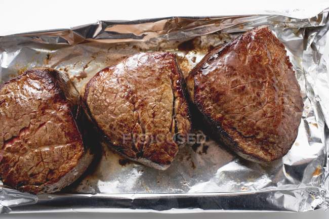 Tre bistecche di filetto — Foto stock