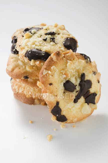 Biscuits aux cacahuètes au chocolat — Photo de stock