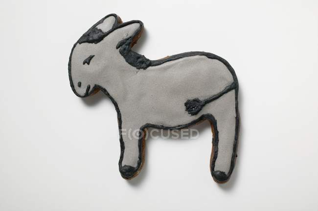 Christmas biscuit in shape of donkey — Stock Photo