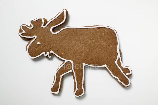 Рождественское печенье в форме лося — стоковое фото