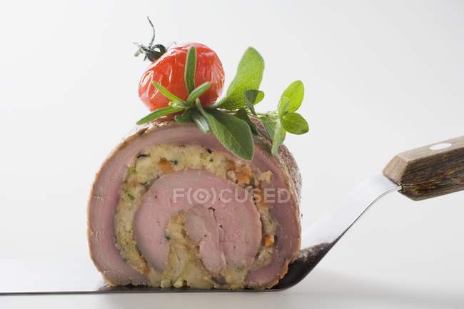 Meat roulade with vegetable — Stock Photo