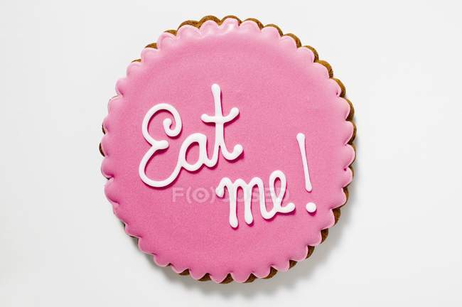 Печенье с розовой глазурью — стоковое фото