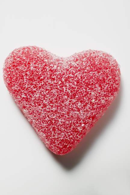 Corazón de gelatina roja - foto de stock