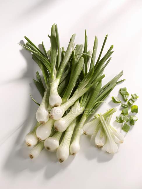 Spring onions, close-up — Stock Photo