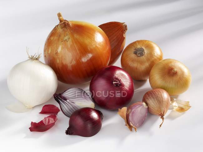 Mixed onions, close-up — Stock Photo