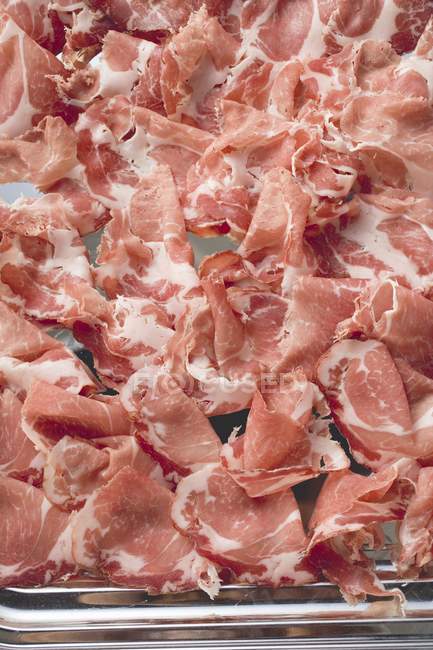 Carne de porco seca em fatias — Fotografia de Stock
