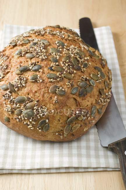 Wholemeal bread with seeds — Stock Photo