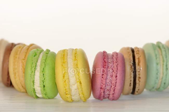 Different coloured macaroons — Stock Photo