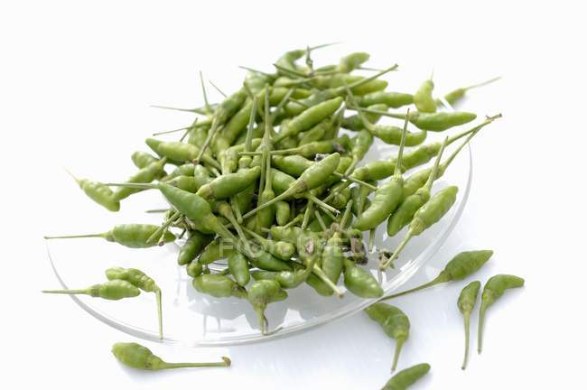 Green Thai chillies — Stock Photo