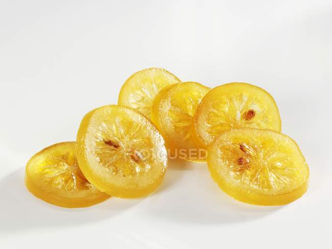 Candied lemon slices — Stock Photo