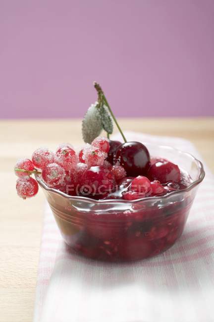 Red berry compote — Stock Photo