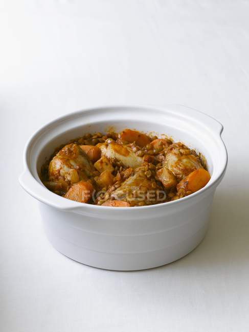 Chicken stew with carrots — Stock Photo